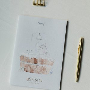 Philip the elephant takes a shower notebook